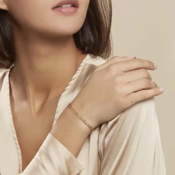 Histoire d'Or Bracelet Ophelio Maille Alternee 1/1 or jaune Discount