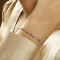 Histoire d'Or Bracelet Ophelio Maille Alternee 1/1 or blanc Best