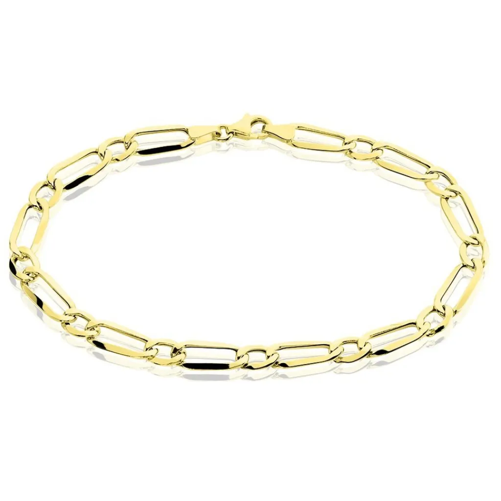 Histoire d'Or Bracelet Ophelio Maille Alternee 1/1 or jaune Discount