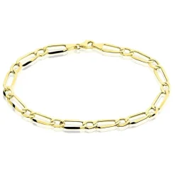 Histoire d'Or Bracelet Ophelio Maille Alternee 1/1 Or Jaune Clearance