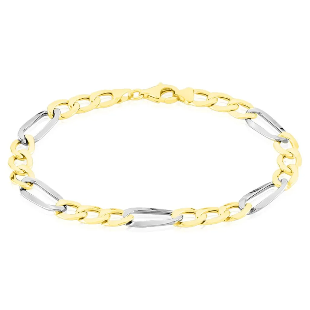 Histoire d'Or Bracelet Maille Alternée or bicolore Outlet