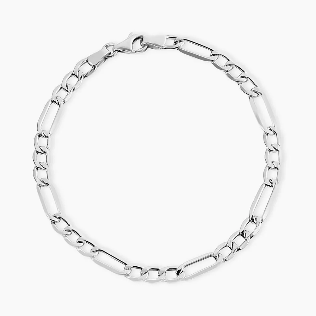 Histoire d'Or Bracelet Maille Alternée 1/3 or blanc