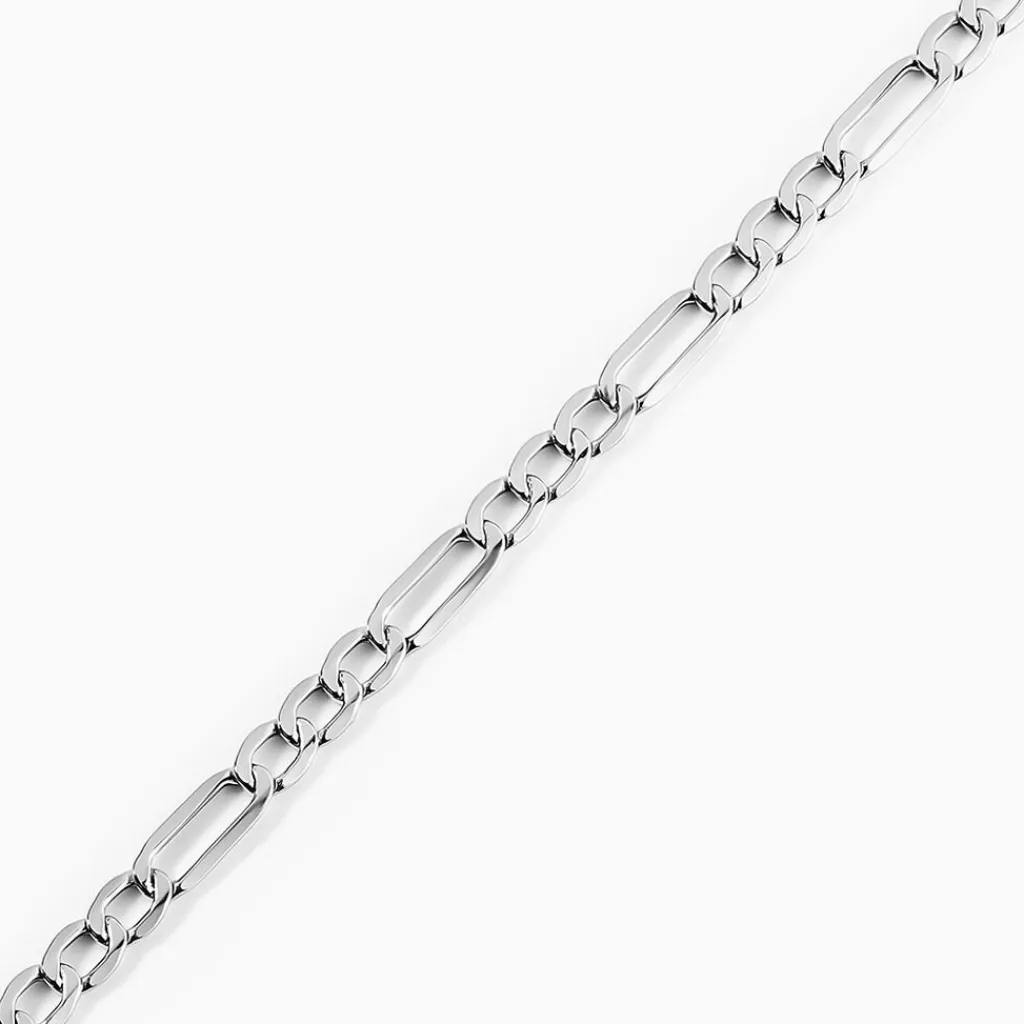 Histoire d'Or Bracelet Maille Alternée 1/3 or blanc