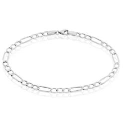 Histoire d'Or Bracelet Maille Alternée 1/3 or blanc Sale