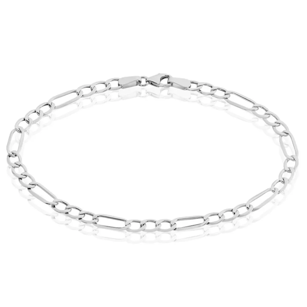 Histoire d'Or Bracelet Maille Alternée 1/3 or blanc Sale