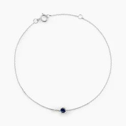 Histoire d'Or Bracelet Or Blanc Onora Saphir New