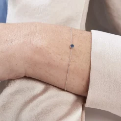 Histoire d'Or Bracelet Or Blanc Onora Saphir New