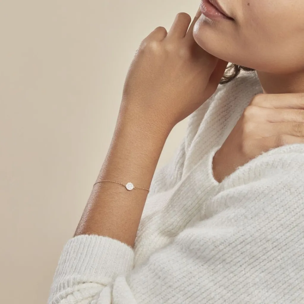 Histoire d'Or Bracelet Or Jaune Burak Oxyde De Zirconium Sale