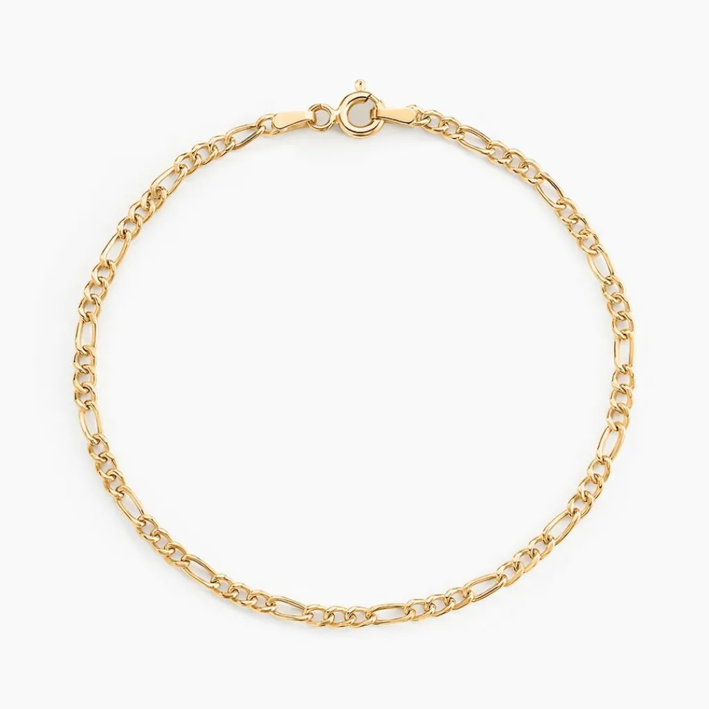 Histoire d'Or Bracelet Caméo Maille Alternée 1/3 or jaune Clearance