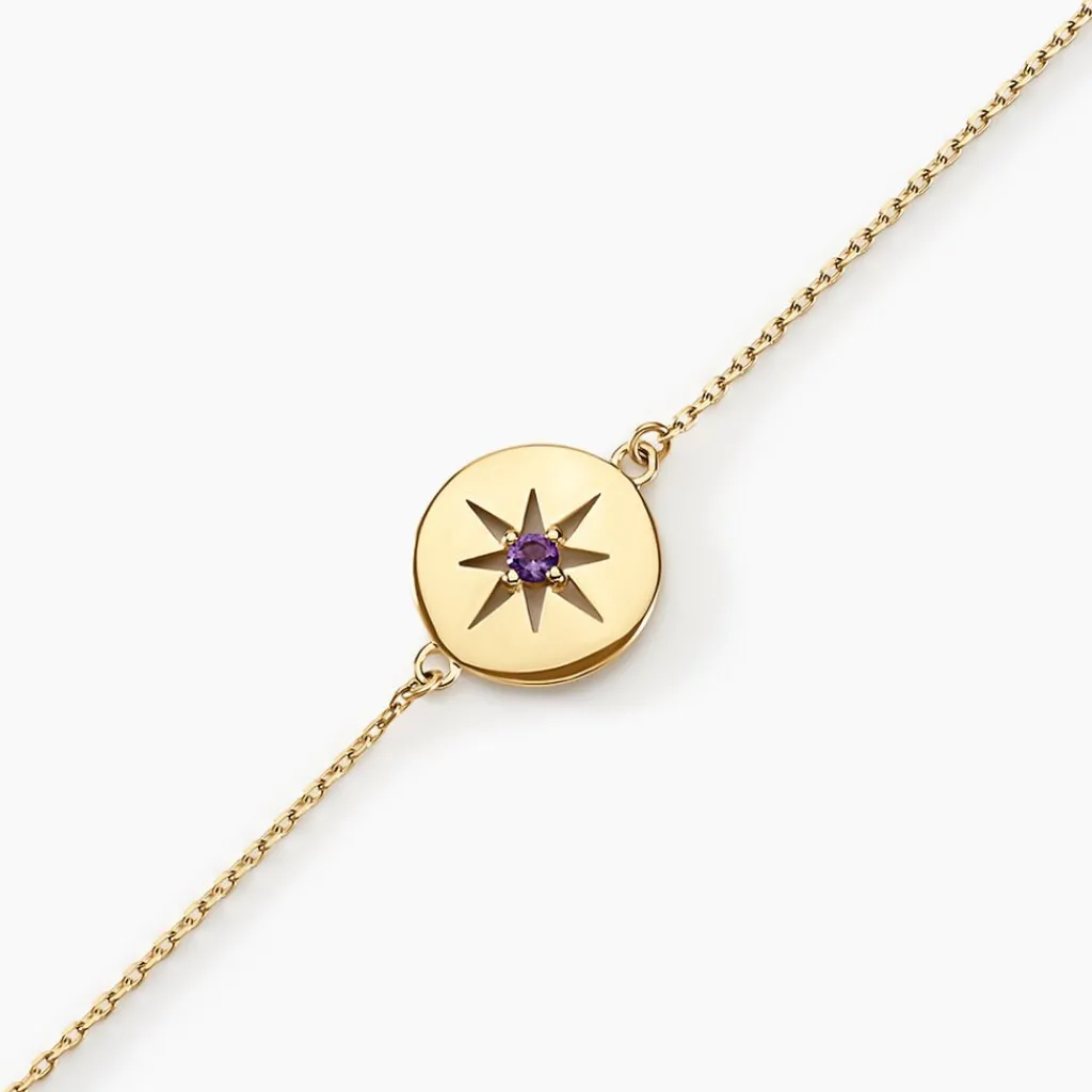 Histoire d'Or Bracelet Or Jaune Evening Star Amethyste or jaune améthyste violet Sale