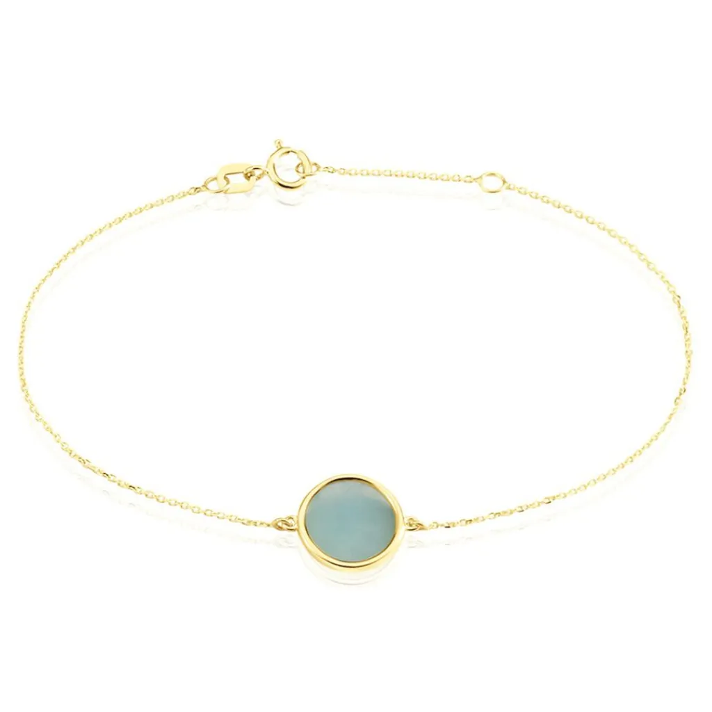 Histoire d'Or Bracelet Or Jaune Florica Amazonite or jaune amazonite verte New