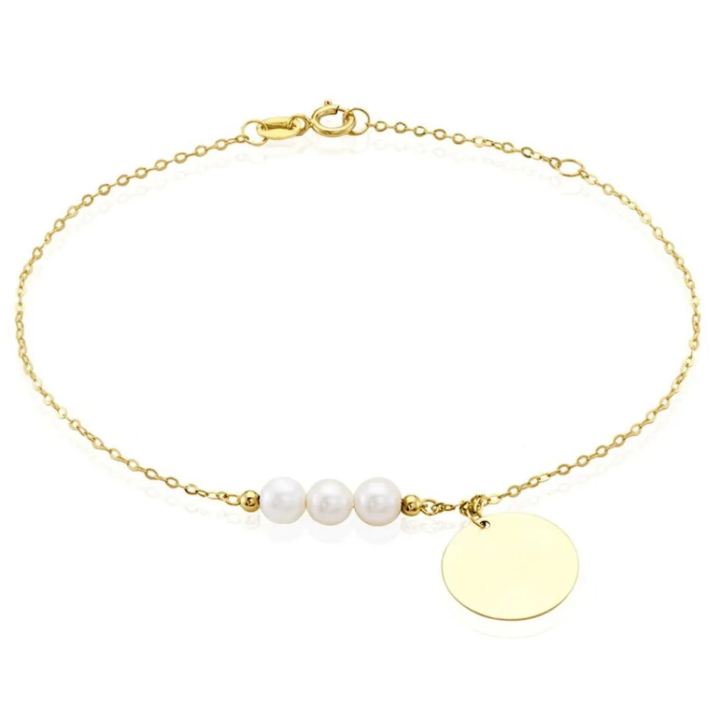 Histoire d'Or Bracelet Or Jaune Loreto Perles De Culture Sale