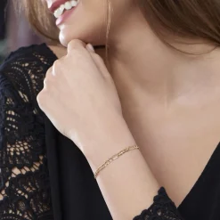 Histoire d'Or Bracelet Maille Alternée 1/3 or jaune Online