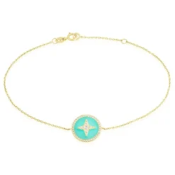 Histoire d'Or Bracelet Or Jaune Sweet Rosace Oxyde De Zirconium New