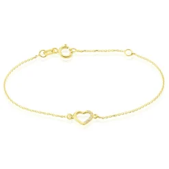 Histoire d'Or Bracelet Or Jaune Vehanouche Oxydes De Zirconium New