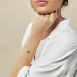 Histoire d'Or Bracelet Origami Argent Blanc Oxyde De Zirconium Hot