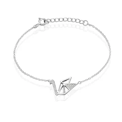 Histoire d'Or Bracelet Origami Argent Blanc Oxyde De Zirconium Outlet