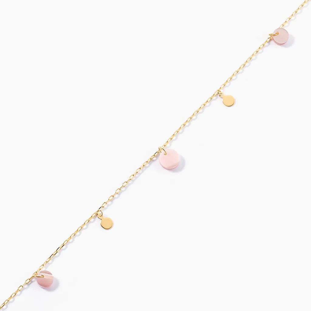 Histoire d'Or Bracelet Pampilles Colorées Or Jaune Nacre or jaune nacre rose Online