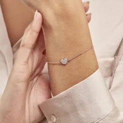 Histoire d'Or Bracelet Pascual Argent Met Rose Oxyde De Zirconium Sale