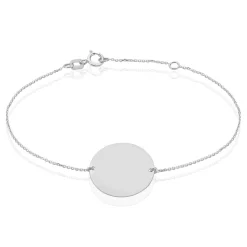 Histoire d'Or Bracelet Pastille Gravable Or Blanc Discount