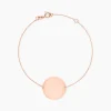 Histoire d'Or Bracelet Pastille Gravable Or Rose Discount
