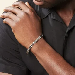 Histoire d'Or Bracelet Patrick Acier Blanc Best