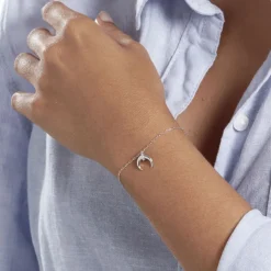 Histoire d'Or Bracelet Pavel Argent Oxyde De Zirconium argent blanc oxyde bleu Online