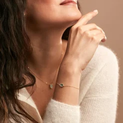 Histoire d'Or Bracelet Pernia Or Jaune Amazonite or jaune amazonite azur