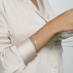 Histoire d'Or Bracelet Plaqué Or Epilobe Oxydes De Zirconium Sale