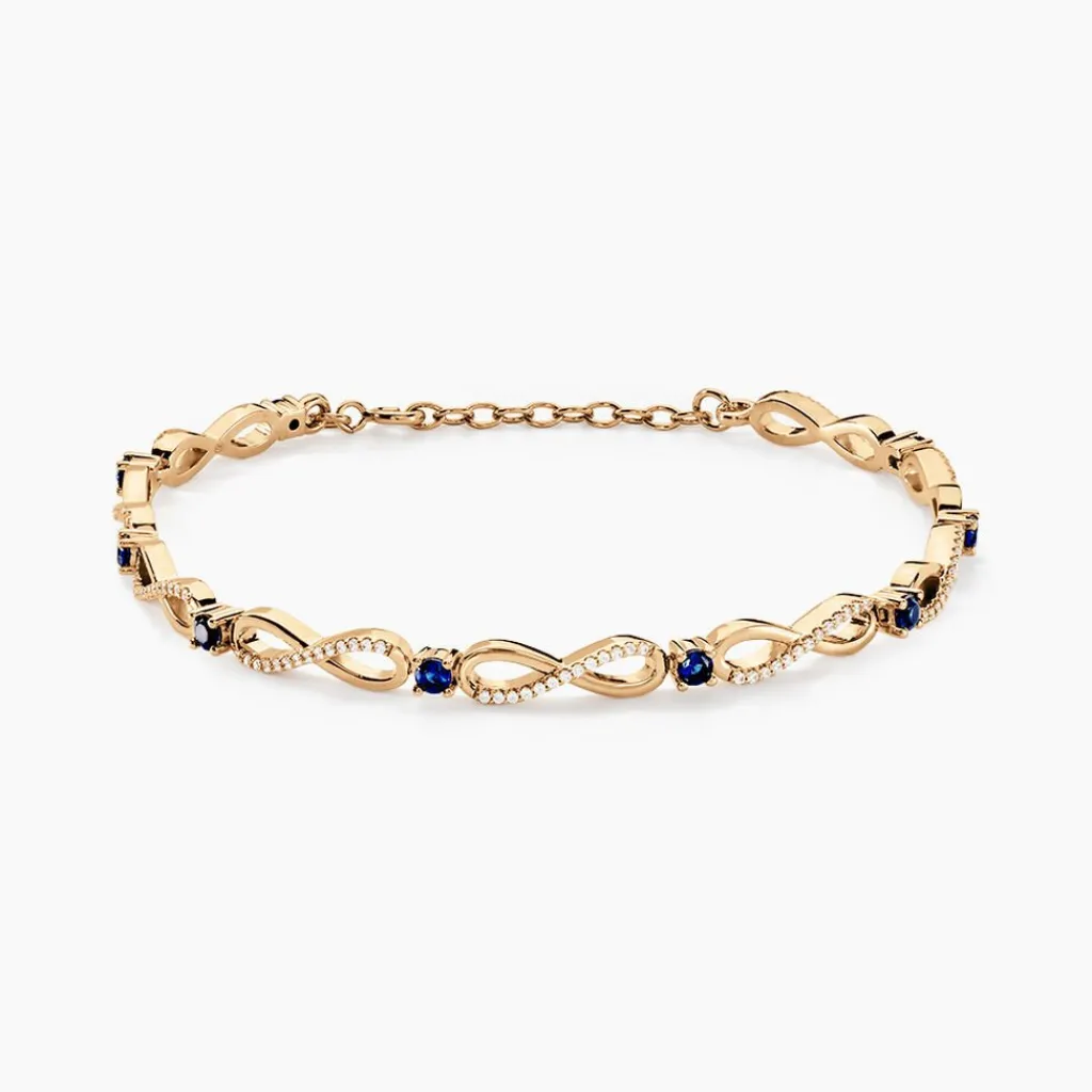 Histoire d'Or Bracelet Plaqué Or Kelian Oxydes De Zirconium Et Pierres Bleues Discount
