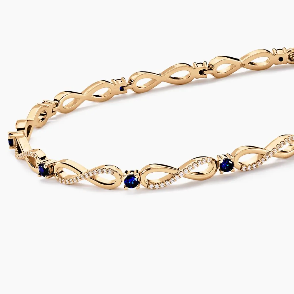 Histoire d'Or Bracelet Plaqué Or Kelian Oxydes De Zirconium Et Pierres Bleues Discount