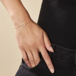 Histoire d'Or Bracelet Plaqué Or Klaar Oxydes De Zirconium New