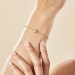 Histoire d'Or Bracelet Plaqué Or Larraso Oxydes De Zirconium Sale