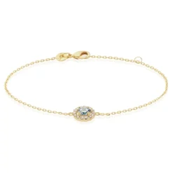 Histoire d'Or Bracelet Plaqué Or Radbod Pierre Artificielle Oxydes De Zirconium New