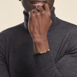 Histoire d'Or Bracelet Plaqué Or Rodolf Cuir Discount