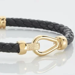 Histoire d'Or Bracelet Plaqué Or Steve Cuir Online