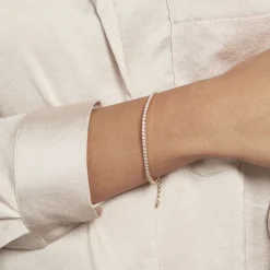 Histoire d'Or Bracelet Plaqué Or Zoelia Oxydes De Zirconium plaqué or jaune oxyde