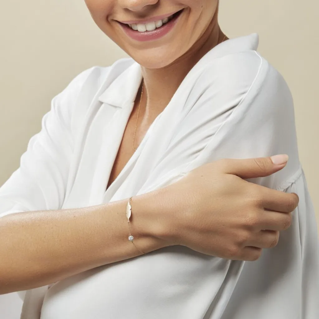 Histoire d'Or Bracelet Powoo Or Jaune Strass Online