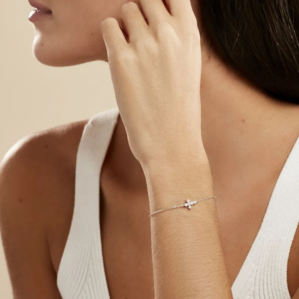 Histoire d'Or Bracelet Priscus Argent Blanc Oxyde De Zirconium