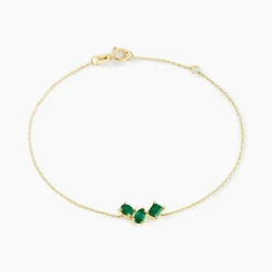 Histoire d'Or Bracelet Quincey Or Jaune Emeraude Clearance