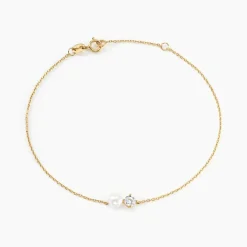 Histoire d'Or Bracelet Riita Or Jaune Perle De Culture Oxyde De Zirconium Clearance