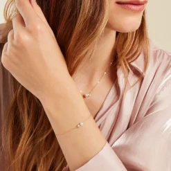 Histoire d'Or Bracelet Riita Or Jaune Perle De Culture Oxyde De Zirconium Clearance