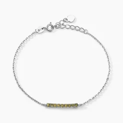 Histoire d'Or Bracelet Rio Tennis Argent Blanc Oxyde De Zirconium argent blanc oxyde vert Hot