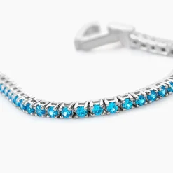 Histoire d'Or Bracelet Rio Tennis Argent Blanc Oxyde De Zirconium argent blanc oxyde bleu Hot