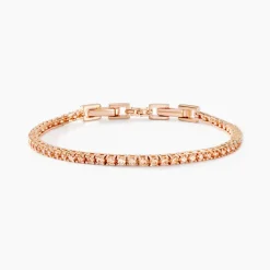 Histoire d'Or Bracelet Rio Tennis Argent Rose Oxyde De Zirconium argent rose oxyde jaune Discount