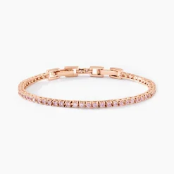 Histoire d'Or Bracelet Rio Tennis Argent Rose Oxyde De Zirconium argent rose oxyde rose Sale
