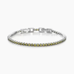Histoire d'Or Bracelet Rio Tennis Argent Blanc Oxyde De Zirconium argent blanc oxyde vert Hot
