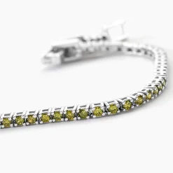 Histoire d'Or Bracelet Rio Tennis Argent Blanc Oxyde De Zirconium argent blanc oxyde vert Hot