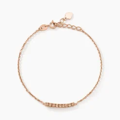 Histoire d'Or Bracelet Rio Tennis Argent Rose Oxyde De Zirconium argent rose oxyde champagne Sale