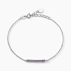 Histoire d'Or Bracelet Rio Tennis Argent Blanc Oxyde De Zirconium argent blanc oxyde violet Online